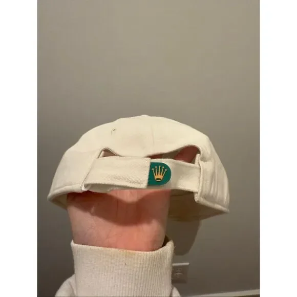 Rolex Canvas Ivory Baseball Cap